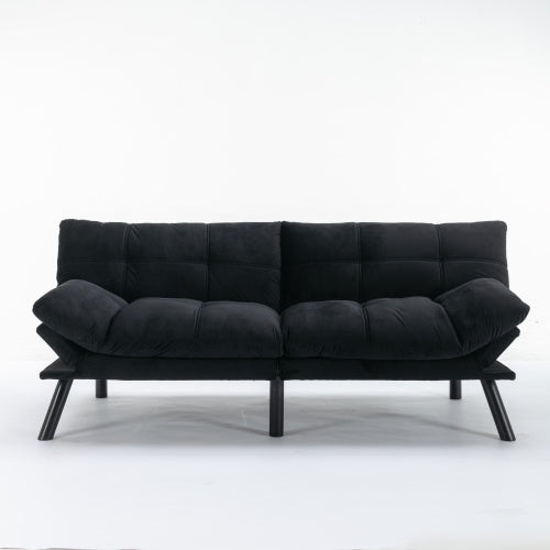 Raya Convertible Sofa Bed – Black Linen